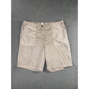J‎ Jill Shorts Women 14 Bermuda Flat Front Tencel Lyocel Cotton